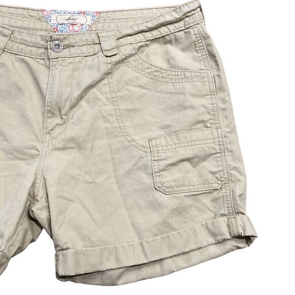 Levi’s Tan Khaki Color Rolled Hem Shorts Tonal Striped - Picture 3 of 14